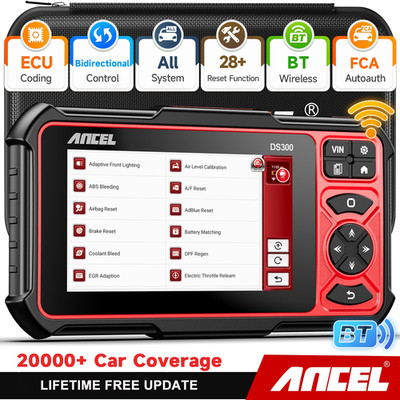 ANCEL DS300 Bidirectional Diagnostic Tool All System OBD2 Scanner Key ECU Coding