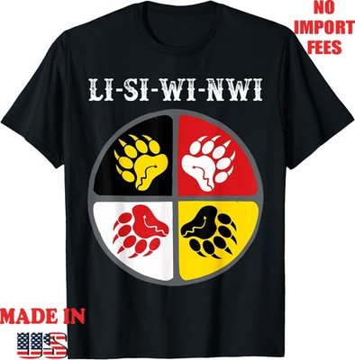 Absentee Shawnee Nation Native American Medicine Wheel T-Shirt, Adult Kid Tees