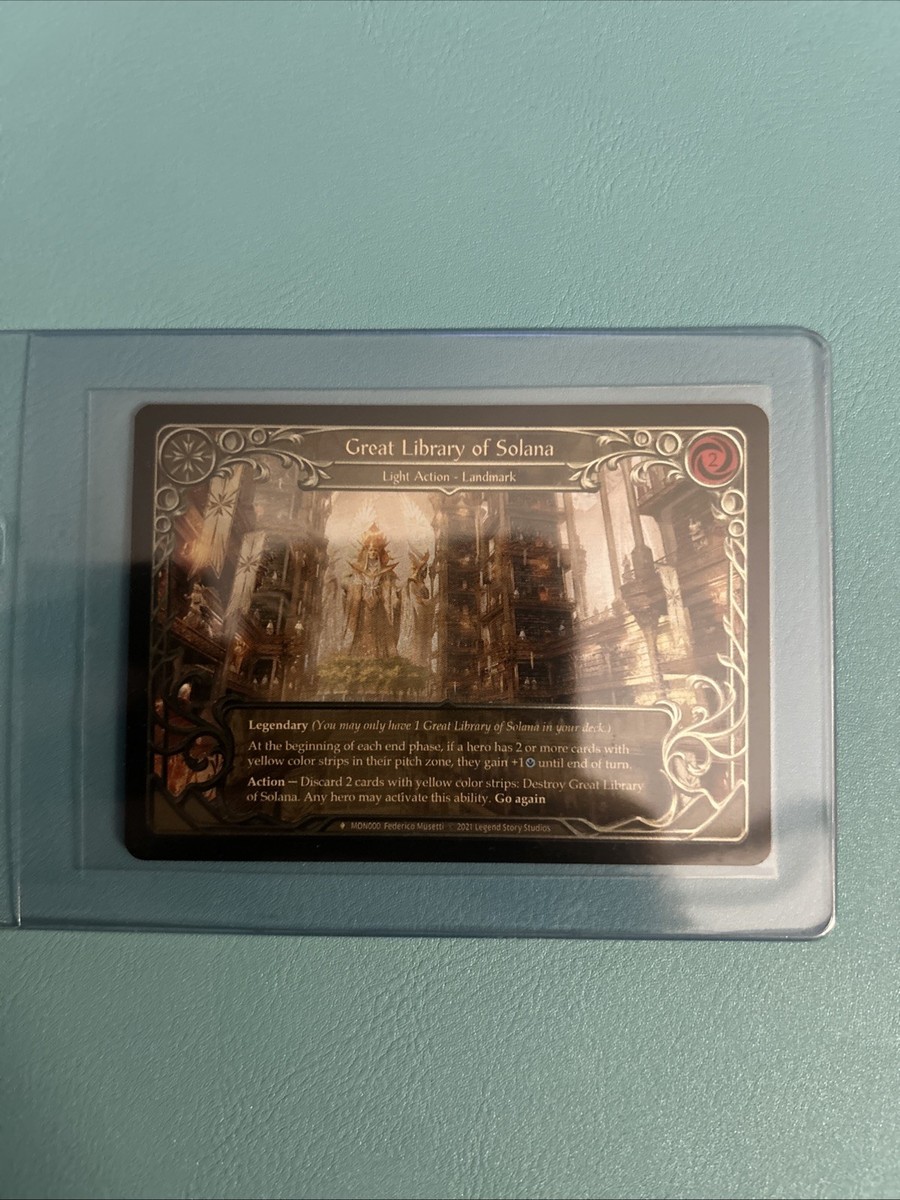 Flesh and Blood TCG Great Library of Solana Monarch MON000