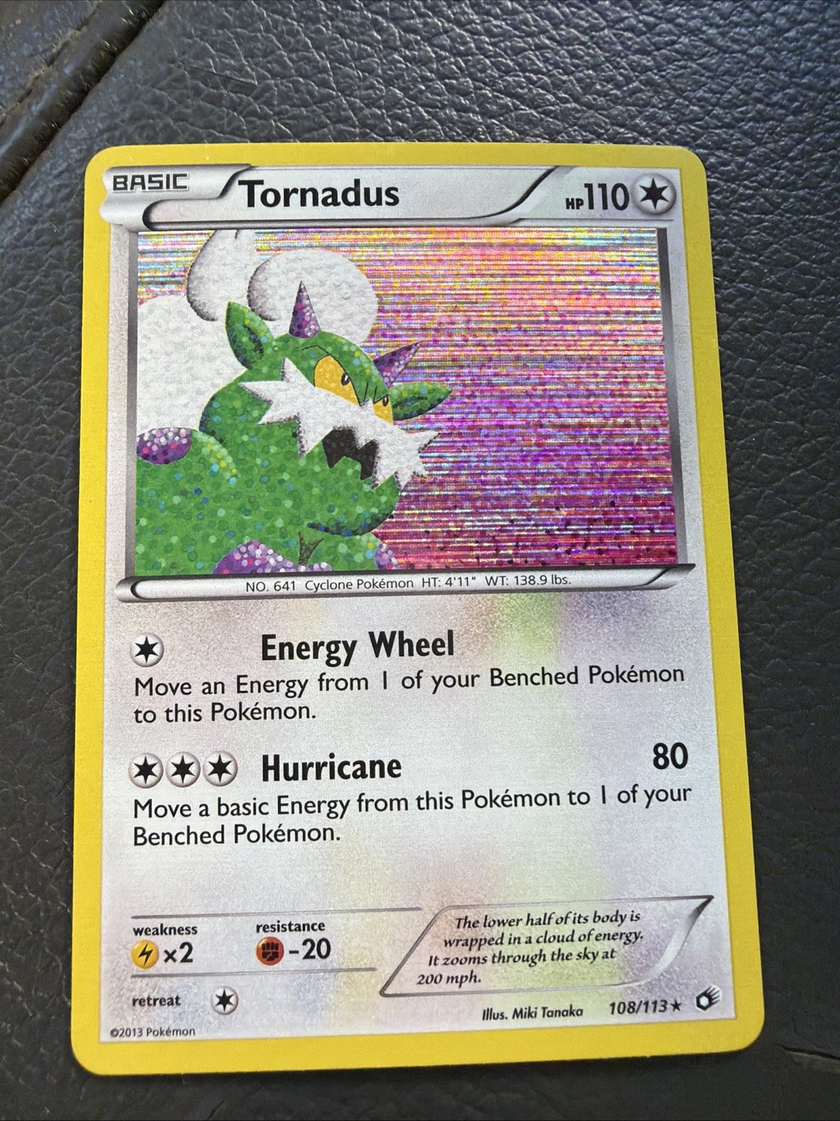 Pokémon TCG Tornadus Legendary Treasures Holo Card 108/113
