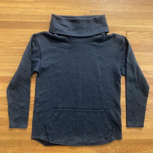 Burton Pullover Sweatshirt Mens Small Gray Funnel Neck Kangaroo Pocket Casual