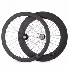 700C Fixed Gear Carbon Bicycle Wheelset for Track or Road Racing Bike Tubular
