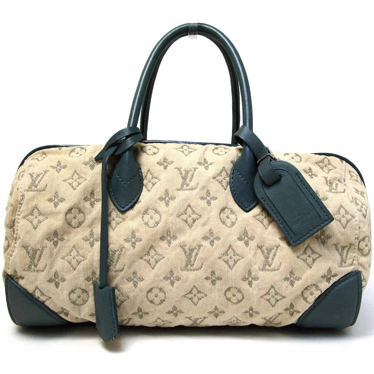 Louis Vuitton Limited Edition Blue Monogram Denim Speedy Round Bag