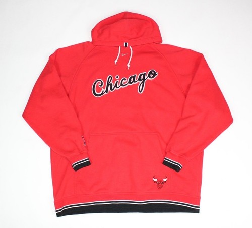 nike vintage chicago bulls nba red hoodie sweatshirt, size xxl