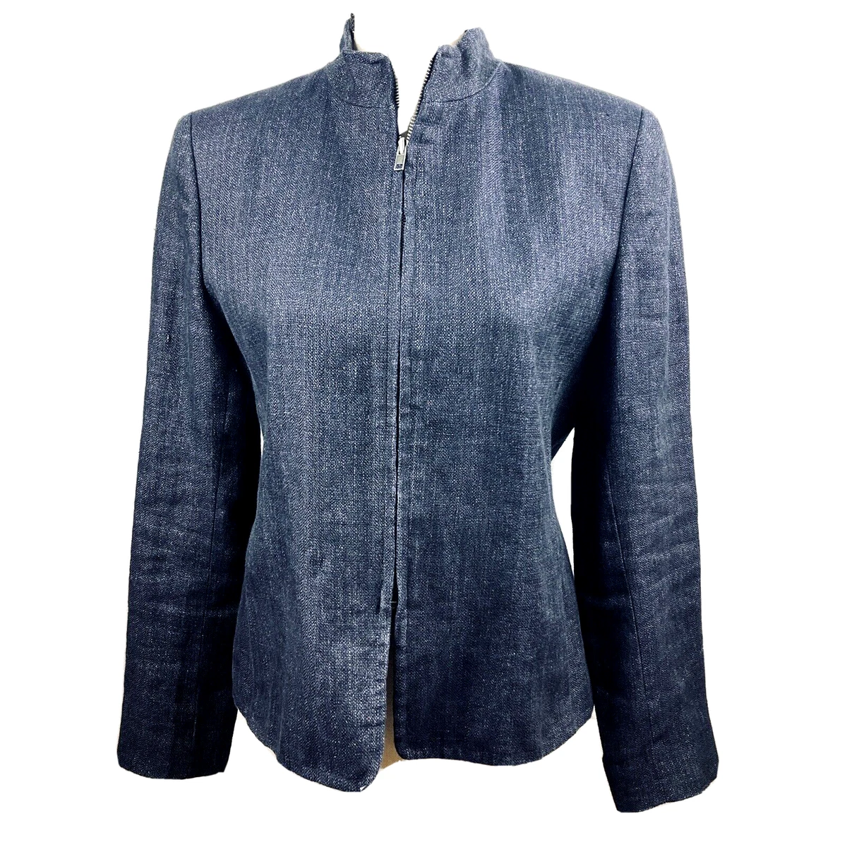Mandarin collar blazer womens store