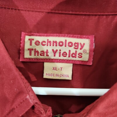Vintage Pioneer Seed Full Zip Jacket XL Tall Red Agricultural Farm
