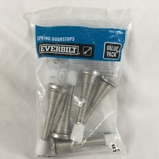 5 Pack Everbilt Spring Doorstops-Value Pack 1002316506 Satin Nickel Finish