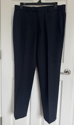 Men’s Brooks Brothers Blue Wool Madison Fit Trouser Pants Size 38 X 32