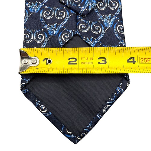Barneys New York Tie Mens Blue Floral Gothic Silk Luxury Classic Necktie Italy - Picture 5 of 5