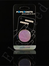 PopSockets PopGrip Cell Phone Grip Iridescent Snakeskin Golden Pink and Blue