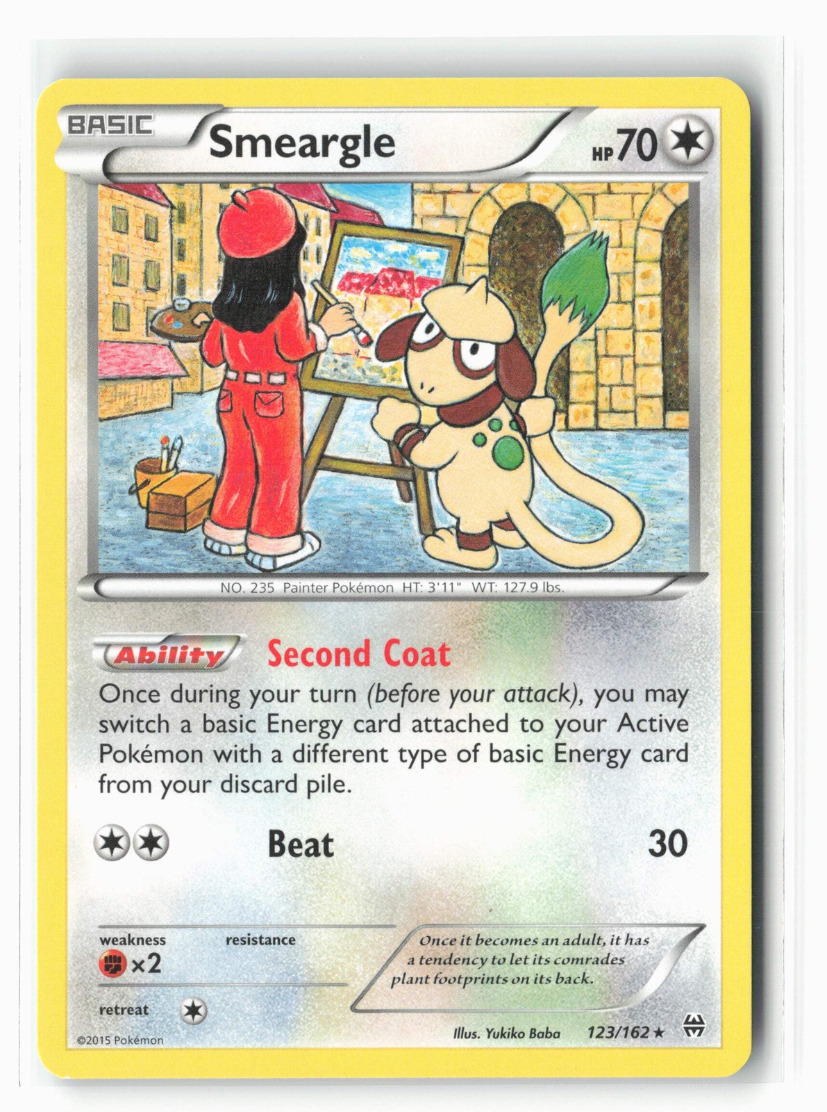 XY - BREAKthrough #123/162 Smeargle Non-Holo NM