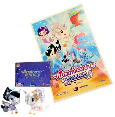 SDCC 2024 JAZWARES MERMICORNO STARFALL ASTRA & GWEN + POSTER (BOTH