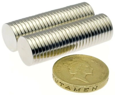 POWER MAGNET STORE Very Strong Magnets (1/2" x 1/16") * Pull 1.25Kg * Powerful Disc 12mm Magnet