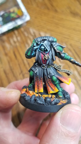 Painted Salamanders Librarian Phobos Armour Warhammer 40k Space Marines OSL NMM - Picture 5 of 5