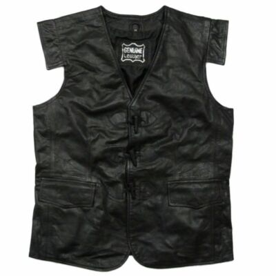 JACOBITE GENUINE COWHIDE 100% QUALITY LEATHER WAISTCOAT SWORDSMAN JACKET
