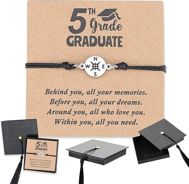 2025 Graduation Gift Bracelet in Cap Box - Adjustable for Him or Her