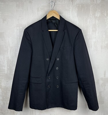Neil Barrett Double Breasted Blazer Cotton Linen Men's Size 50