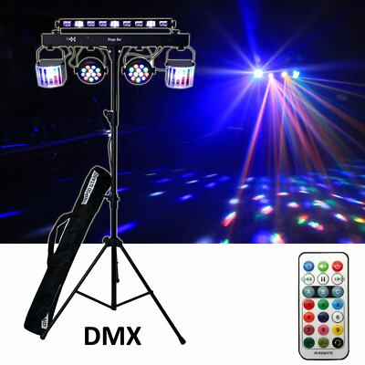 E-Lektron STAGE-BAR 5-fach LED RGBW/UV DMX Lichteffekt Set inkl. Stativ/Taschen
