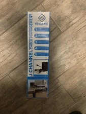 Cable Management 94in J Channel Cable Raceway - 6 Pack 15.7in Desk Black, Medium