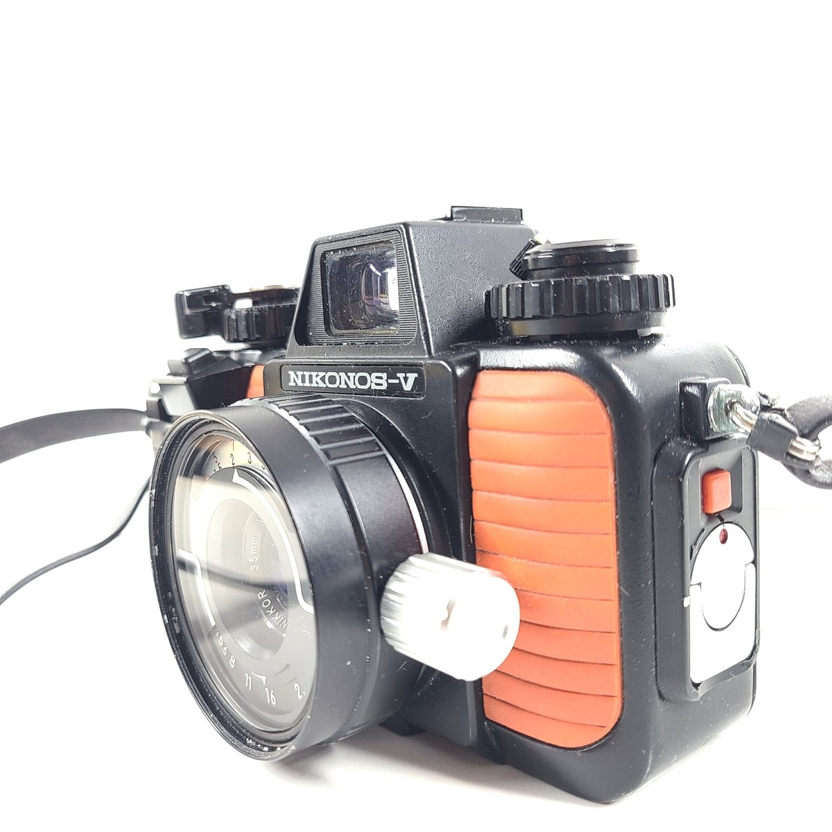 Nikon Nikonos V Orange Underwater Film Camera + 35mm + 28mm Nikon Nikonos V Orange Underwater Film Camera + 35mm + 28mm