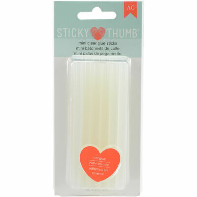 AMERICAN CRAFTS KLEBENDER DAUMEN MINI HEISSKLEBESTIFTE - KLAR 10 CM x 7 MM - 24 STICK Stück 