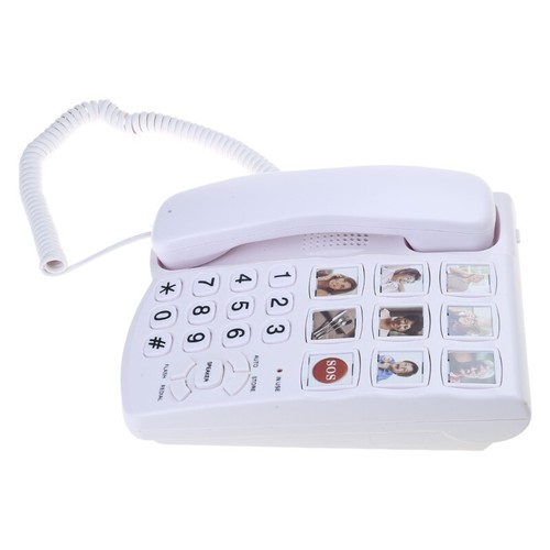 Fixed Landline Phone Big Button Desk Telephone With Number Memory for Seniors - Photo 5/8
