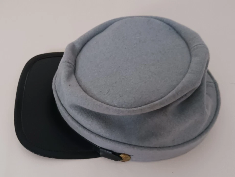Civil War Confederate Rebel Soldier Wool Costume Hat South Calvary Gray - Image 2 of 3