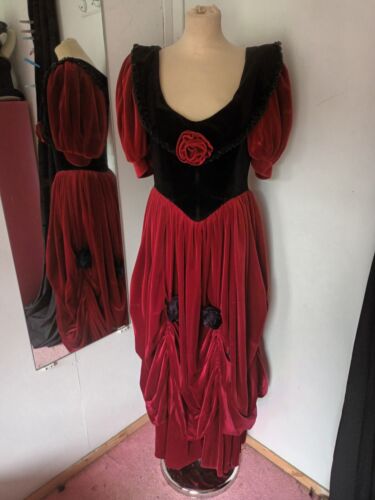 1980s Ballgown,southern Bell, Saloon Girl Ladies Fancy Dress Size 10