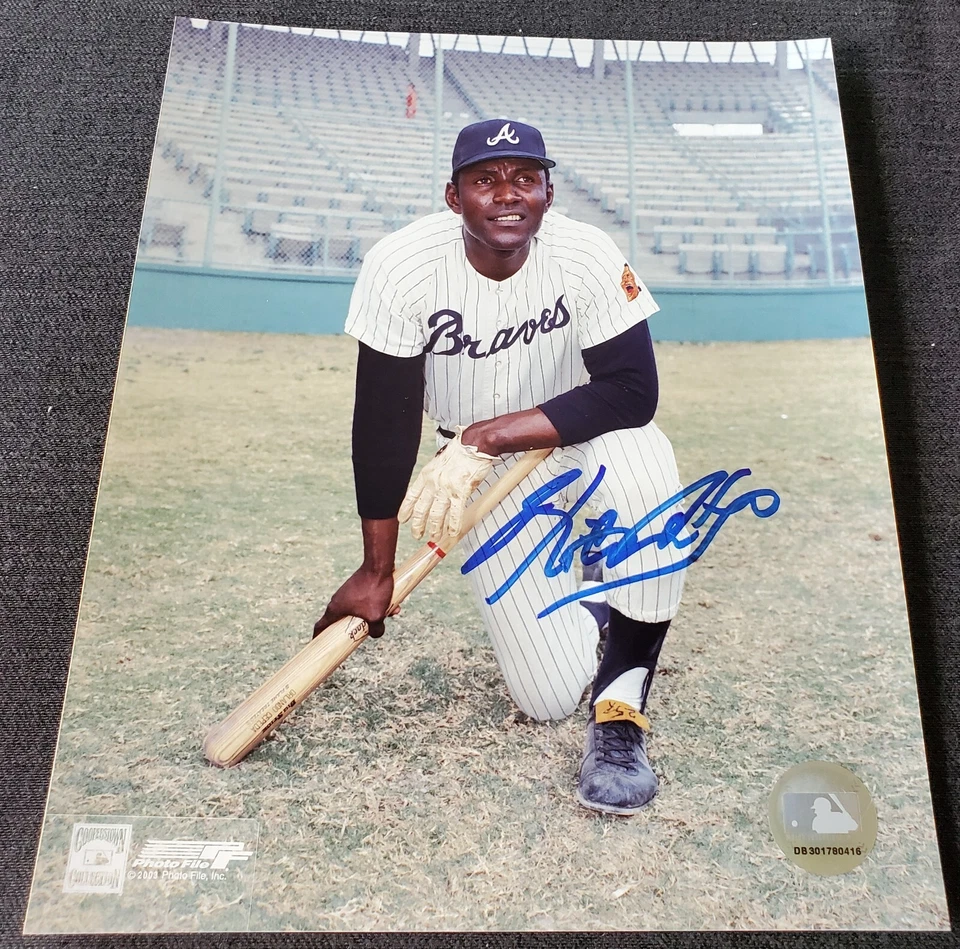 Fotografia autografada Rico Carty Atlanta Braves MLB 8x10 - Imagem 4 de 4