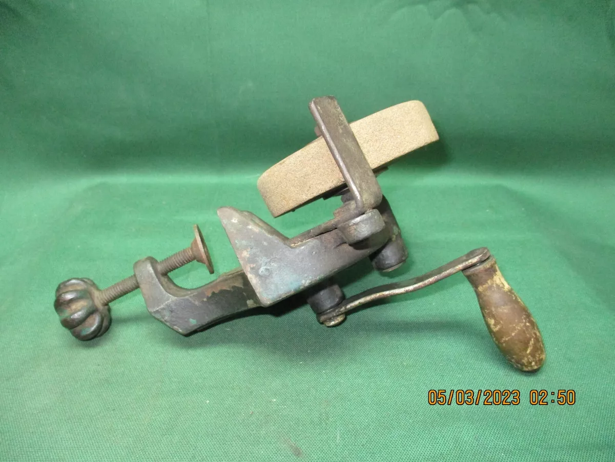 Antique Hand Crank Bench Grinder Sharpening Tool