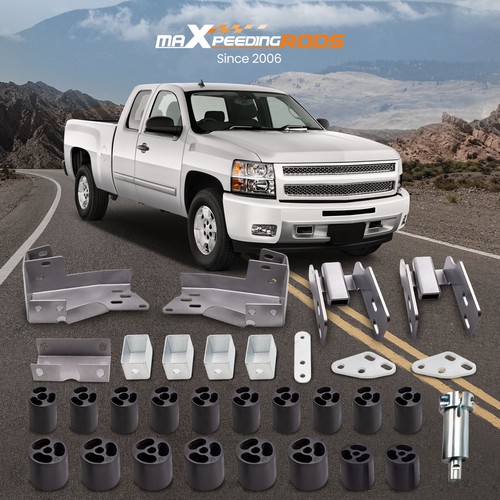 3" Suspension Body Lift Kit for GMC Sierra Chevy Silverado 1500 2007-2013 - Picture 2 of 12