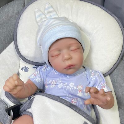 50CM Lifelike 3D Painted Skin Reborn Baby Doll Jude Cloth Body Sleeping Newborn 