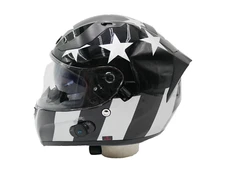TORC T15B Bluetooth Helmet Gloss Black Captain Shadow - Sm - T15B05CAPS22
