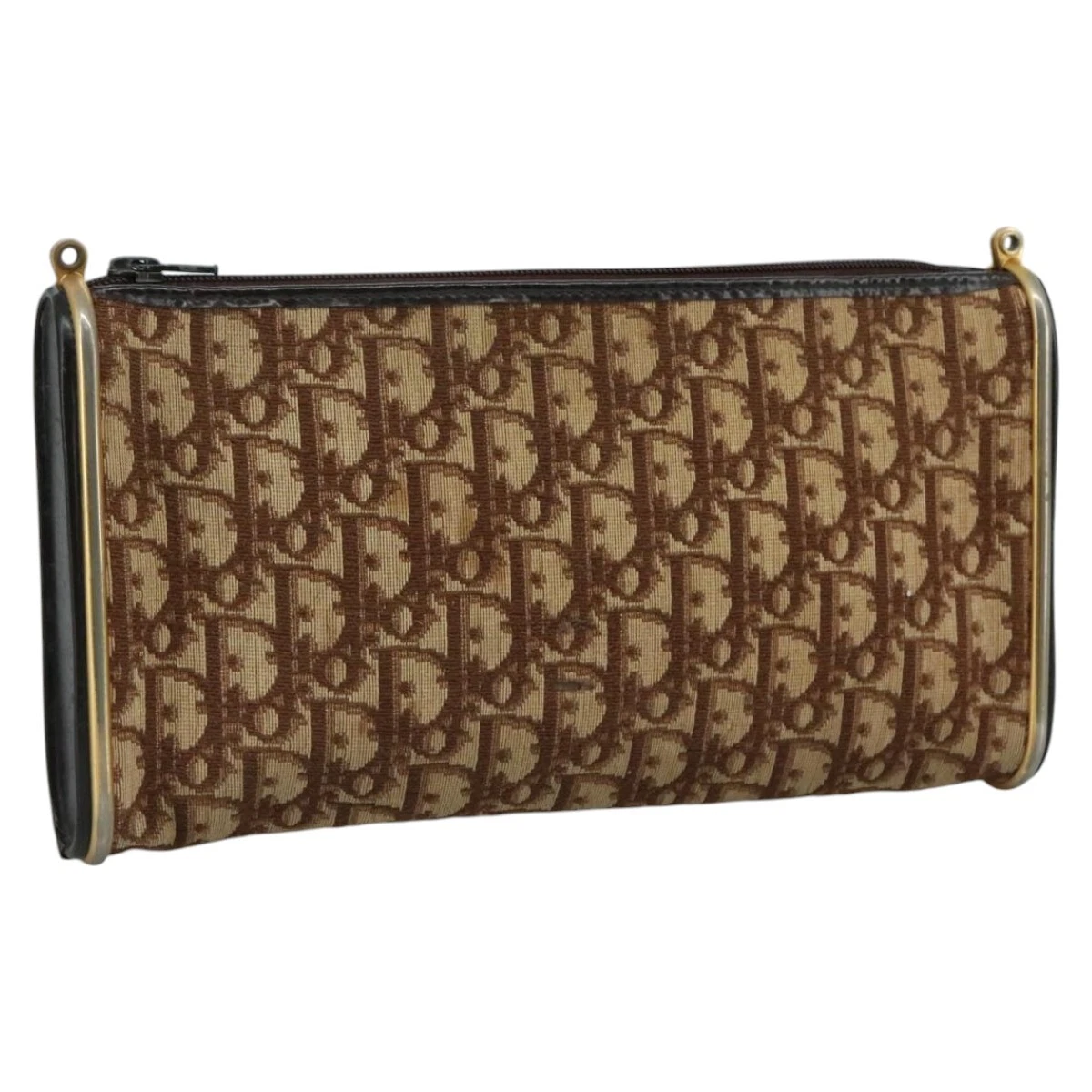 Sac bandoulière Christian Dior trotteur toile marron authentique 111725