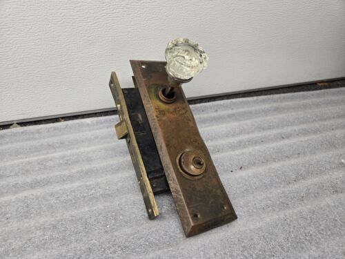 BARROWS BRASS DOOR HANDLE FULL SET ANTIQUE VINTAGE