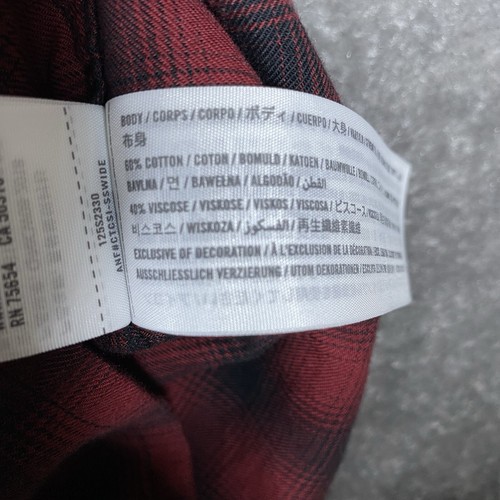 Abercrombie & Fitch Soft Collection Shirt Men’s Small Red Flannel Long Sleeve - Picture 5 of 7