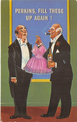 XERXES COMIC POSTKARTE GLAMOUR GENTLEMAN UNBENUTZT GUT PLUS