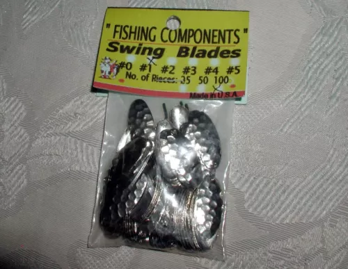 100 SWING SPINNER BLADES #1 HAMMERED NICKEL;USA;WORM RIG,SWISS LURES,SPINNERS