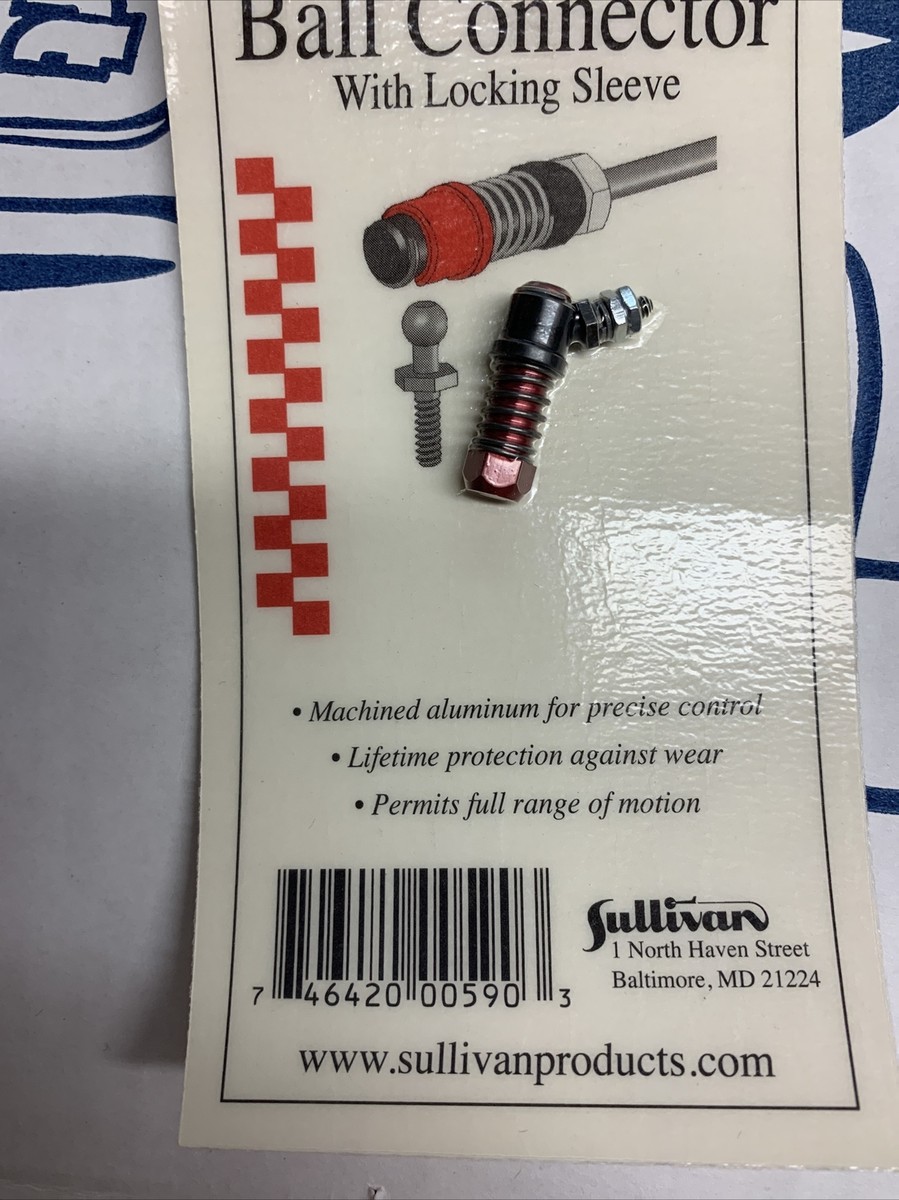 Sullivan Aluminum Ball Connector With Locking Sleeve 2-56