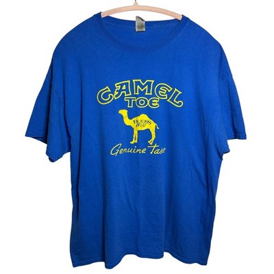 Camel Toe Bucks Wild funny humor cigarettes dirty gift gag blue t-shirt XL