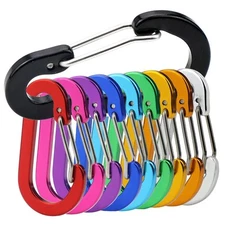 Mini Carabiner Clip Aluminum Lightweight D-Shape Spring for Keychain