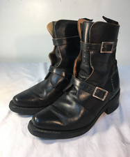 Vintage Harley Davidson Boots Women's Black Leather Motorcycle - US 6.5
