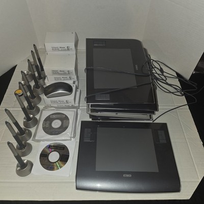 8 Wacom 6x8'' Intuos 3 USB Graphics Tablets Model PTZ-630 + Pens Mouses Software