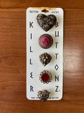 Killer Buttonz Button Covers - Style # M6028 - Made In USA.