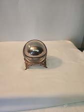 Vintage Faceted Crystal Glass Ball Paperweight with Gold Stand Home Decoration
