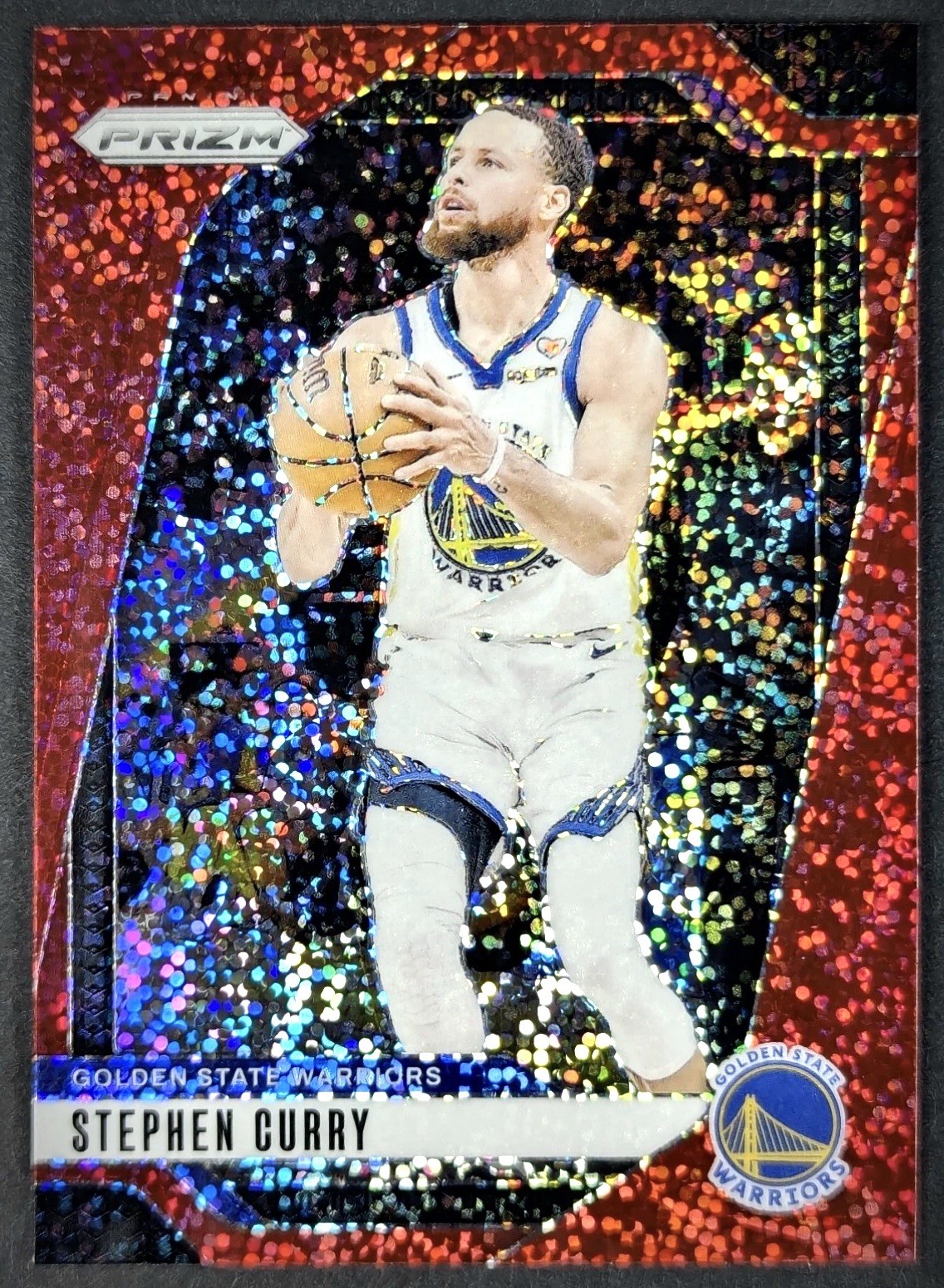 2024-25 Panini Prizm Stephen Curry #134 Red Sparkle Prizm