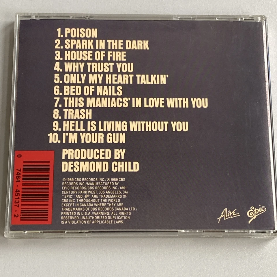 CD Alice Cooper - Trash 10 Songs 1989 rare US Press Poison Hardrock Mötley Crüe - Bild 3 von 4