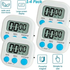 Large LCD Digital Kitchen Cooking Timer Count Down Up Clock Loud Alarm Magnetic