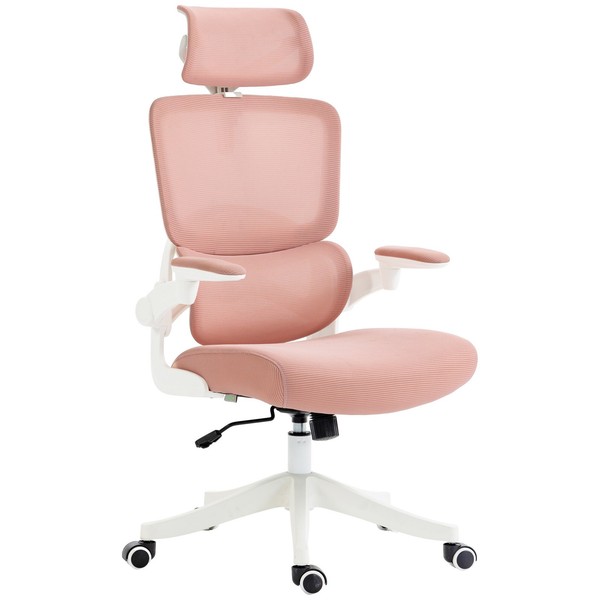 Silla de Malla Giratoria Silla de Escritorio Basculante con Respaldo Alto Reposa