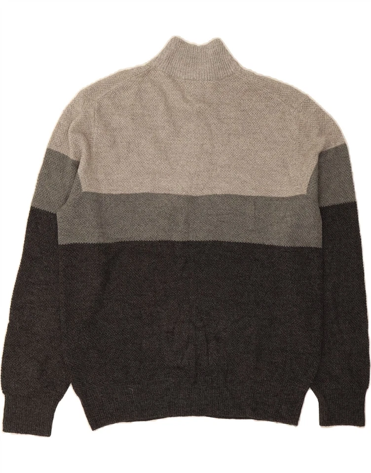 Suéter Jersey DOCKERS Para Hombres Cremallera Cuello Medio Gris Bloque de Color Acrílico CX09 Foto 2 de 3